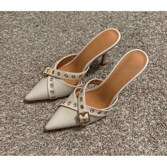Shoes - White kitten heels